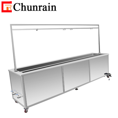 Industrie 264L Ultraschallreiniger Ölentfettungsgerät Blindreinigungsmaschine Schmutziges Vorhangfenster Blatt Metallmotorteile