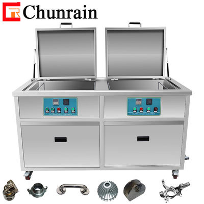 Dual Tank 61L Industry Ultrasonic Cleaner Rinsing Drying DPF Mold Engine Parts Oil Rust Degreasing Ultrasound Wash Machine