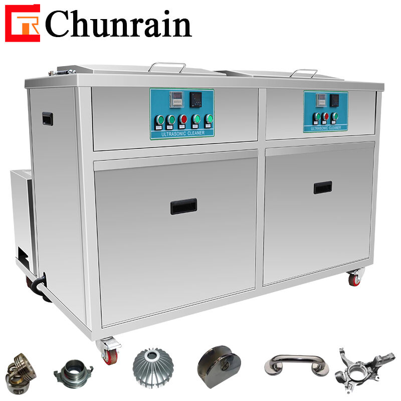 Chuanrain CR-2060GH 264L 2 Behälter Ultraschallreiniger mit Filtersystem und Trocknung zur Reinigung von Öl Rost Schmutzausrüstung